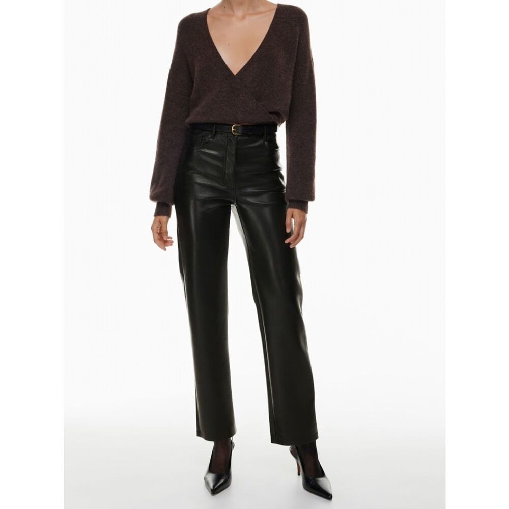WILFRED | Melina Faux leather Straight Leg Pants - Size 8